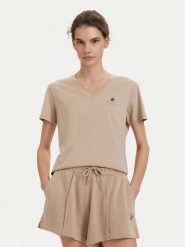 Beverly Hills Polo Club T-Shirt P-SS26W-TS516518 Beżowy Regular Fit. Brązowe t-shirty Beverly Hills Polo Club, s, bez wzorów, z bawełny, bez kołnierzyka, bez ramiączek. Za 139.99 zł.