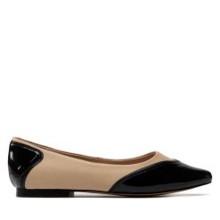 Baleriny Eva Longoria. Brązowe baleriny Eva Longoria, bez wzorów, bez obcasa, bez zapięcia. Za 149.99 zł.