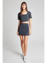 Adidas Spódnica w kolorze antracytowym rozmiar: M. Czarne spódnice adidas, m, bez wzorów, prążkowane, mini. Za 83.42 zł.