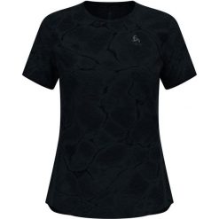 Koszulka damska do biegania ODLO Zeroweight Engineered Chill-Tec. Czarne t-shirty sportowe ODLO, xl, bez wzorów, bez ramiączek, do biegania. Za 299.99 zł.