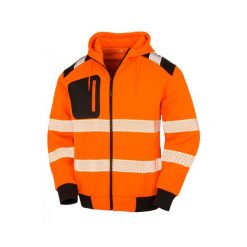 Bezpieczna bluza z kapturem z recyklingu Result. Brązowe bluzy z kapturem RESULT, xl, bez wzorów, z polaru, z kapturem. Za 223.70 zł.