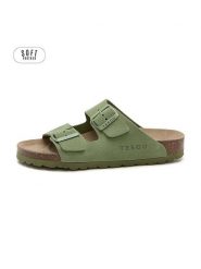 Teegu Skórzane klapki w kolorze zielonym rozmiar: 40. Zielone klapki teegu, bez wzorów, klasyczne, z otwartym noskiem, bez obcasa, bez zapięcia. Za 164.95 zł.