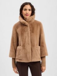 S.Oliver BLACK LABEL kurtka ze sztucznego futra Kobiety brązowy|beżowy, 40. Brązowe kurtki s.Oliver BLACK LABEL, s, bez wzorów, bez kaptura. Za 749.95 zł.