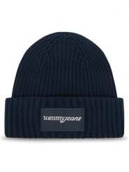 Tommy Jeans Czapka Script AW0AW17909 Granatowy. Niebieskie czapki zimowe Tommy Jeans, bez wzorów, z bawełny. Za 199.99 zł.