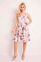 Sukienka Princeska z Kwiatowym Ciemnym Wzorem. Niebieskie sukienki Lou-Lou, l, bez wzorów, z elastanu, bez kołnierzyka, bez ramiączek. Za 159.90 zł.