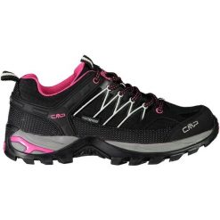Buty CMP Rigel Low Wp W 3Q5445661UE czarne. Czarne buty trekkingowe z materiału, bez zapięcia. Za 571.68 zł.