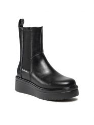 Jenny Fairy Botki WS132-01 Czarny. Czarne botki Jenny Fairy, bez wzorów, ze skóry, bez obcasa, na płaskiej podeszwie, bez zapięcia. Za 107.99 zł.