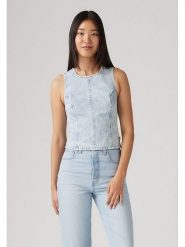 Levi's Top w kolorze błękitnym rozmiar: M. Niebieskie topy Levi's, m, bez wzorów, z bawełny, bez kołnierzyka, bez ramiączek. Za 109.00 zł.