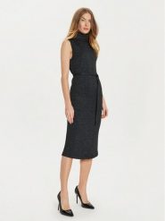 Artigli Sukienka dzianinowa ACAB000426 Czarny Regular Fit. Czarne sukienki Artigli, l, bez wzorów, z dzianiny, bez kołnierzyka, bez ramiączek. Za 229.99 zł.