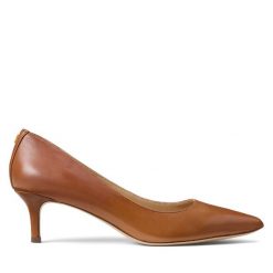Szpilki LAUREN RALPH LAUREN. Brązowe szpilki Lauren Ralph Lauren, bez wzorów, bez obcasa, na szpilce, bez zapięcia. Za 519.99 zł.