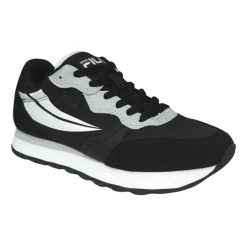 Damskie Skórzane Buty Sportowe Hypert. Czarne buty treningowe Fila, bez wzorów, z gumy, bez zapięcia. Za 373.99 zł.