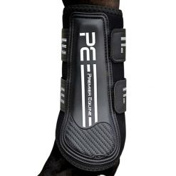 Zamknięte buty dla koni Premier Equine Air Velox. Czarne buty treningowe PREMIER EQUINE, bez wzorów, z mikrofibry, bez zapięcia, na fitness i siłownię. Za 253.50 zł.