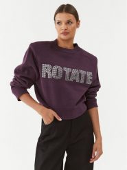 ROTATE Sweter Firm 1111522816 Fioletowy Relaxed Fit. Fioletowe swetry ROTATE, bez wzorów, z bawełny, bez ramiączek. Za 1,399.00 zł.