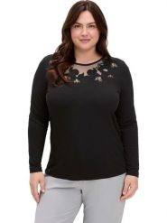 WITT WEIDEN Bluzka w kolorze czarnym rozmiar: 50. Czarne bluzki WITT WEIDEN, bez wzorów, z koronki, bez kołnierzyka, bez ramiączek. Za 39.99 zł.