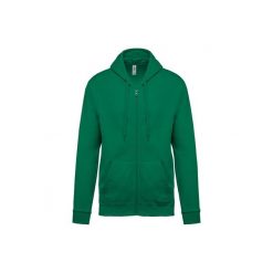 Bluza z kapturem i zamkiem błyskawicznym Kariban. Zielone bluzy z kapturem KARIBAN, uniwersalny, bez wzorów, z bawełny, z kapturem. Za 195.50 zł.