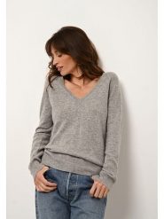 Just Cashmere Kaszmirowy sweter "Phoebe" w kolorze szarym rozmiar: M. Szare swetry Just Cashmere, m, bez wzorów, z kaszmiru, bez ramiączek. Za 421.95 zł.