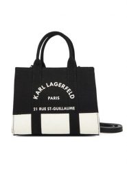 KARL LAGERFELD Torebka A3W50027 Czarny. Czarne torebki klasyczne KARL LAGERFELD, bez wzorów, z materiału, bez dodatków. Za 299.99 zł.