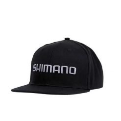 Czapka typu snapback Shimano. Czarne czapki z daszkiem Shimano, bez wzorów, z bawełny. Za 115.00 zł.