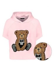 Sublevel Bluza w kolorze jasnoróżowym rozmiar: S. Różowe bluzy Sublevel, s, z aplikacjami, bez ramiączek, z kapturem. Za 127.95 zł.