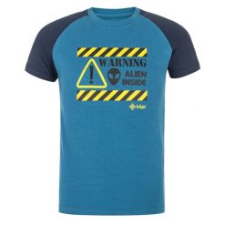 T-shirt in cotone per bambino Kilpi SALO-JB. Niebieskie t-shirty Kilpi, bez wzorów, sportowe, bez kołnierzyka, bez ramiączek. Za 50.25 zł.