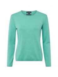 Franco Callegari Damski sweter z dzianiny z zawartością kaszmiru Kobiety zielony marmurkowy, M. Zielone swetry Franco Callegari, m, bez wzorów, z bawełny, bez ramiączek. Za 249.95 zł.