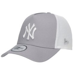 Czapka Trucker New Era MLB New York Yankees. Szare czapki z daszkiem New Era, bez wzorów, z bawełny, sportowe. Za 139.99 zł.