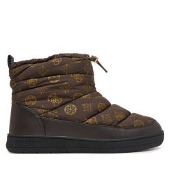 Śniegowce Guess. Brązowe śniegowce Guess, z aplikacjami, bez zapięcia. Za 494.99 zł.