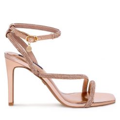 Sandały Nine West. Żółte sandały Nine West, bez wzorów, bez obcasa, na szpilce, bez zapięcia. Za 259.99 zł.