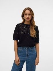 Vero Moda Sweter w kolorze czarnym rozmiar: M. Czarne swetry Vero Moda, m, bez wzorów, z bawełny, bez ramiączek. Za 96.60 zł.