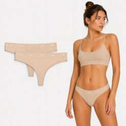 STRINGI DAMSKIE 4F 2PAK BIELIZNY DAMSKIEJ BAWEŁNIANEJ S F040 SS26. Czarne majtki sportowe 4f, s, bez wzorów, z bawełny, na fitness i siłownię. Za 59.99 zł.