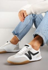 Szaro-Czarne Sneakersy Klasyczne Tenisówki Istia. Szare trampki Renee, z aplikacjami, z jeansu, klasyczne, bez zapięcia. W wyprzedaży za 75.99 zł.