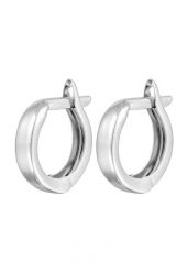 Elli PREMIUM Damskie kolczyki kreole Mini Basic Chunky z białego złota próby 375 Kolczyki koła 1 ct. Białe kolczyki Elli PREMIUM, złote. Za 633.99 zł.