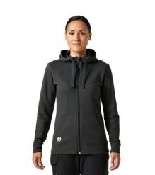 Bluza sportowa damska Helly Hansen Manchester Zip Hoodie. Czarne bluzy z kapturem Helly Hansen, l, bez wzorów, z bawełny, bez kaptura. Za 120.99 zł.
