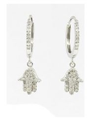 ATELIER DU DIAMANT Złote kolczyki-kreole z diamentami rozmiar: onesize. Szare kolczyki ATELIER DU DIAMANT, z diamentem, złote. Za 1,391.99 zł.