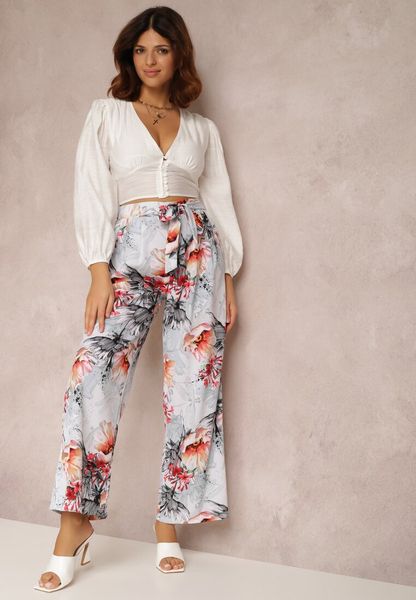 Miętowe Spodnie Hellonia. Zielone jeansy Renee, l, z aplikacjami, z jeansu, wakacyjne. Za 84.99 zł.