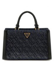 Guess Torebka w kolorze granatowym - 28 x 17 x 10 cm rozmiar: onesize. Niebieskie torebki klasyczne Guess, z aplikacjami, z bawełny, przez ramię, bez dodatków. Za 464.46 zł.