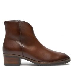 Botki Gabor. Brązowe botki Gabor, bez wzorów, bez obcasa, na płaskiej podeszwie, bez zapięcia. Za 579.99 zł.