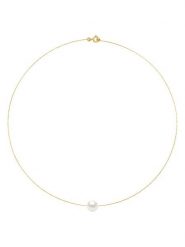 Mitzuko Złoty naszyjnik z perłą - dł. 42 cm rozmiar: onesize. Białe naszyjniki Mitzuko, z materiału, z perłą, złote. Za 861.99 zł.