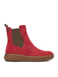 Go Soft Botki CEO-WS5586-07 Czerwony. Czerwone botki GO SOFT, bez wzorów, ze skóry, bez obcasa, na płaskiej podeszwie, bez zapięcia. Za 179.99 zł.