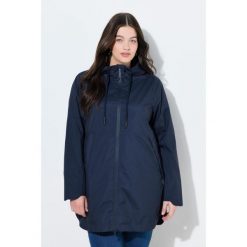 Damskie Lekka kurtka funkcyjna HYPRAR wodoodporna trapezowy krój kaptur. Niebieskie kurtki Ulla Popken, plus size, bez wzorów, z materiału, bez kaptura. Za 639.99 zł.