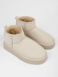 Trendyol Botki w kolorze beżowym rozmiar: 36. Brązowe botki Trendyol, bez wzorów, bez obcasa, bez zapięcia. Za 173.99 zł.