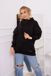 Bluza ocieplana z półgolfem czarna. Czarne bluzy KESI, l, bez wzorów, z bawełny, bez ramiączek, bez kaptura. Za 238.37 zł.
