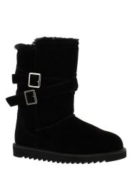 NICEBAY Skórzane kozaki zimowe "Mells Waterproof" w kolorze czarnym rozmiar: 40. Czarne kozaki NICEBAY, na zimę, bez wzorów, z materiału, eleganckie, bez obcasa, bez zapięcia. Za 255.94 zł.
