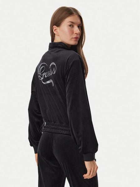 Guess Bluza V6BQ08 K6302 Czarny Regular Fit. Czarne bluzy Guess, l, z aplikacjami, z syntetyku, bez ramiączek, bez kaptura. Za 344.99 zł.