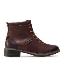 Botki Josef Seibel. Brązowe botki Josef Seibel, bez wzorów, bez obcasa, na płaskiej podeszwie, bez zapięcia. Za 449.99 zł.