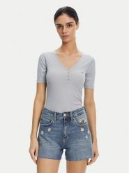 Lee T-Shirt Henley 112363830 Błękitny Slim Fit. Niebieskie t-shirty Lee, xl, bez wzorów, z wiskozy, bez kołnierzyka, bez ramiączek. Za 119.99 zł.