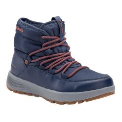 Buty zimowe damskie Columbia Solpeside Village Omni-Heat Mid. Niebieskie buty trekkingowe Columbia, na zimę, bez zapięcia. Za 349.99 zł.
