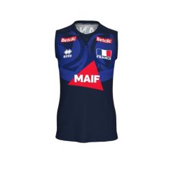Koszulka bez rękawów domowa damska Francja 2025/26. Niebieskie t-shirty sportowe ERREA, s, bez wzorów, z materiału, bez ramiączek, na fitness i siłownię. Za 256.00 zł.