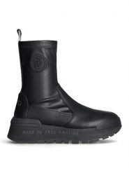 Liu Jo Botki w kolorze czarnym rozmiar: 39. Czarne botki Liu Jo, bez wzorów, bez obcasa, na platformie, bez zapięcia. Za 436.14 zł.