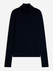 AUTHENTIC CASHMERE Kaszmirowy golf w kolorze granatowym rozmiar: L. Niebieskie swetry AUTHENTIC CASHMERE, l, bez wzorów, z kaszmiru, bez ramiączek. Za 521.99 zł.